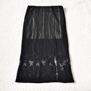 Sienna Sky Sheer Skirt Black Lace Size M